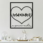 Wallity Amore Prima Vista 2 - Escultura de pared de metal negra